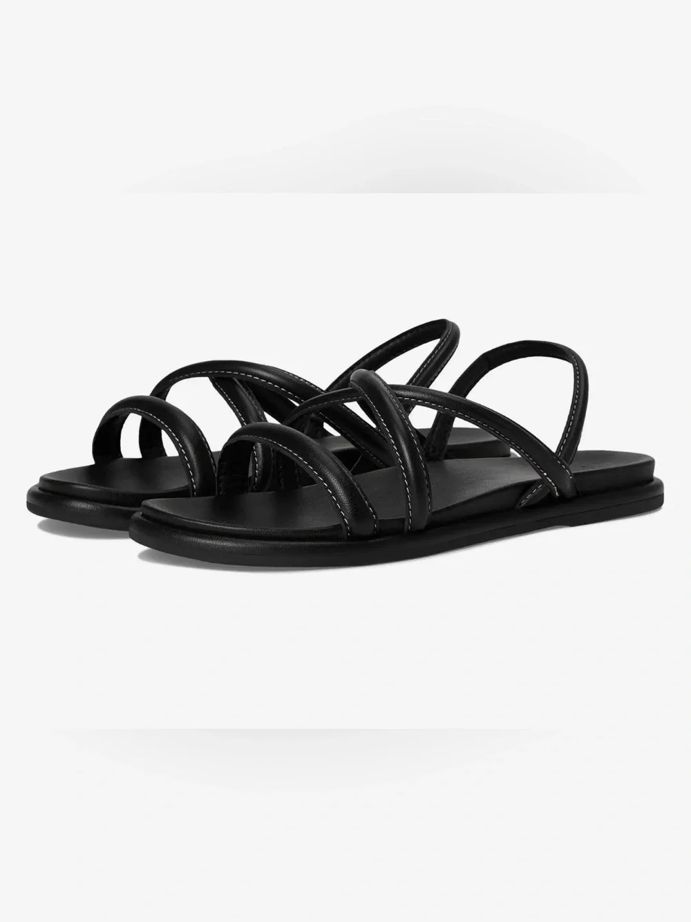 OLUKAI WOMEN'S LEATHER TIARE STRAPPY SANDALS, BLACK, NWT, SIZE 9 (EUR 39)